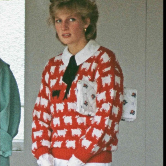 Rowing Blazers Red and White Crew Neck Sweater Nordic Design - Picture 2 of 2